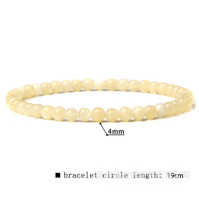 Olivenorma 4mm Natural Stone Beaded Bracelet