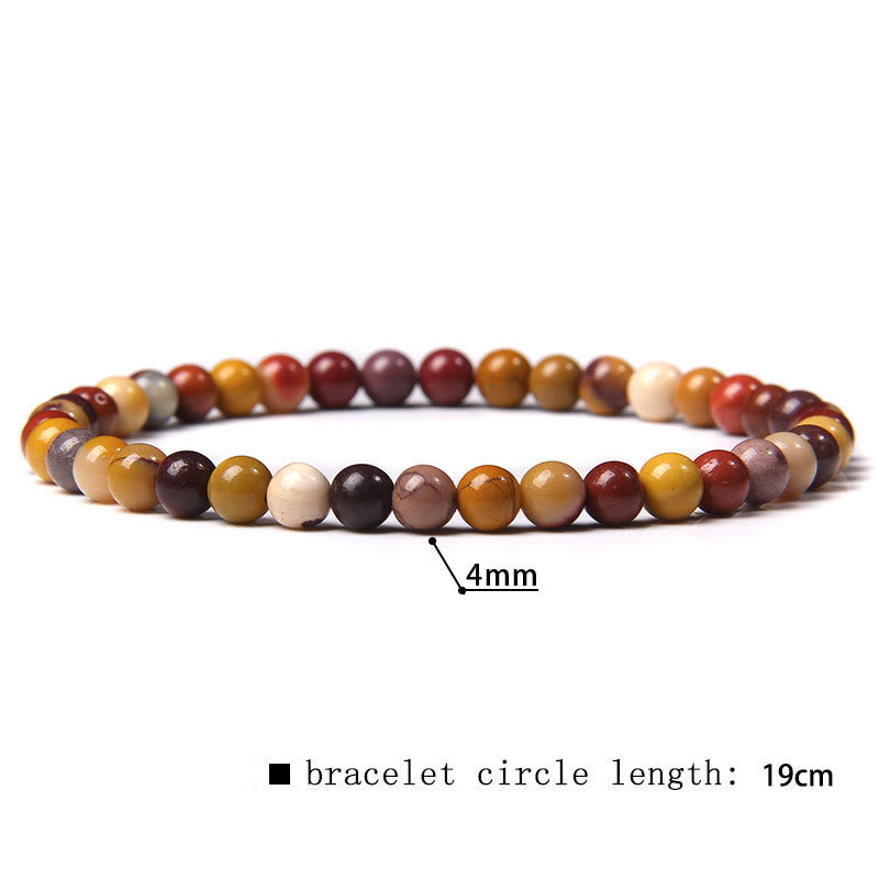 Olivenorma 4mm Natural Stone Beaded Bracelet