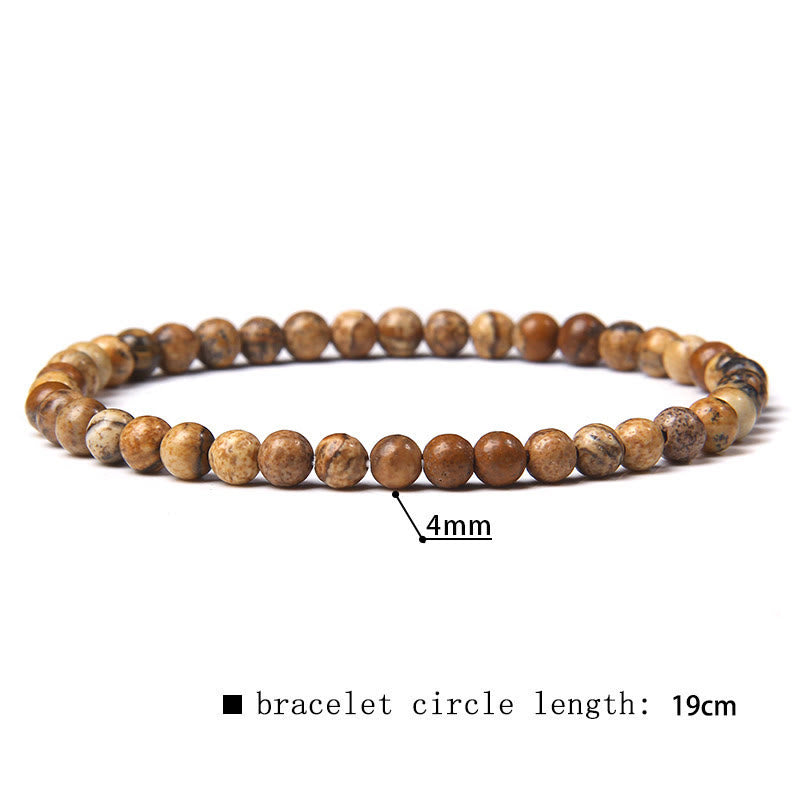 Olivenorma 4mm Natural Stone Beaded Bracelet