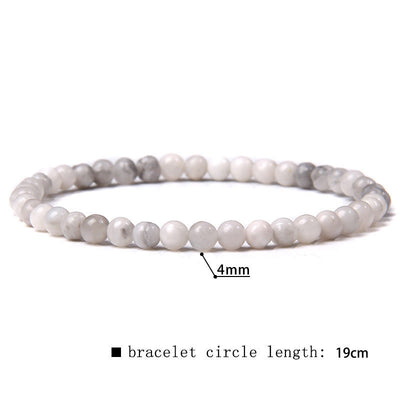 Olivenorma 4mm Natural Stone Beaded Bracelet