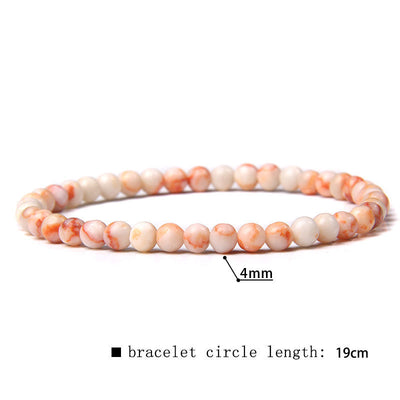 Olivenorma 4mm Natural Stone Beaded Bracelet