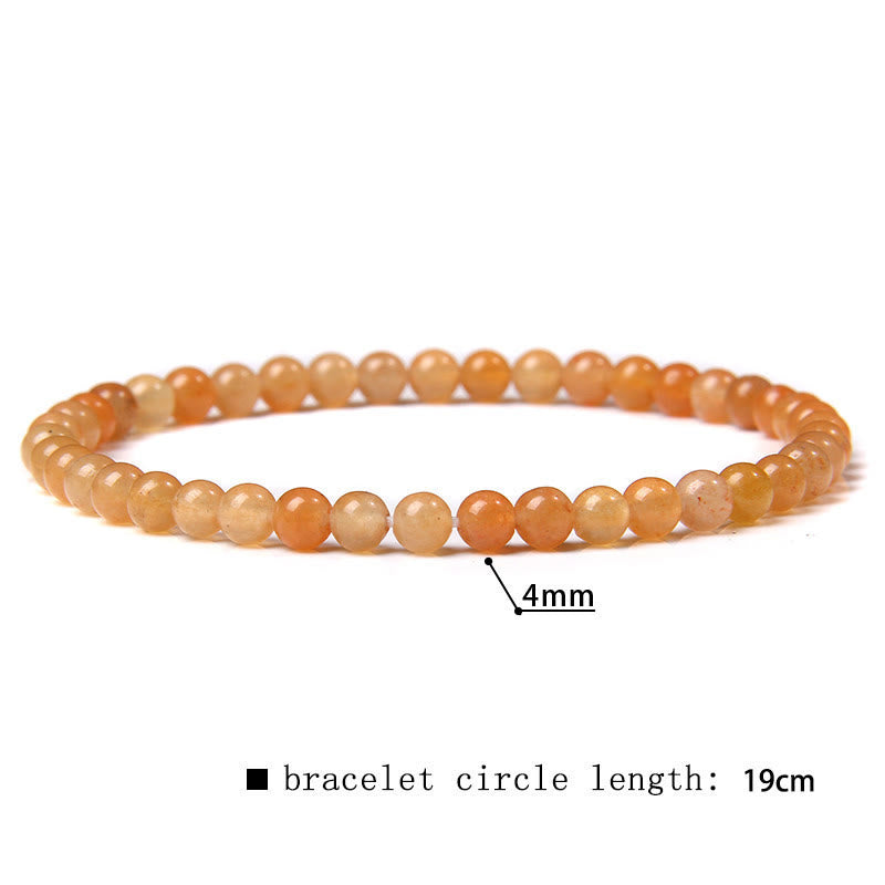 Olivenorma 4mm Natural Stone Beaded Bracelet