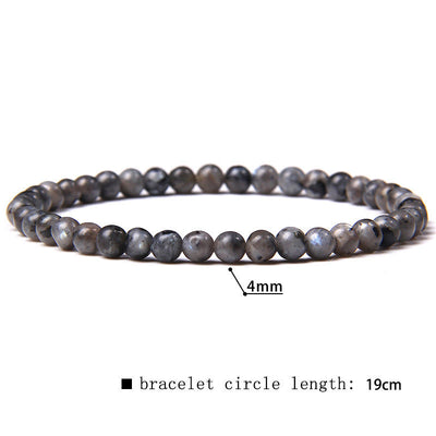 Olivenorma 4mm Natural Stone Beaded Bracelet