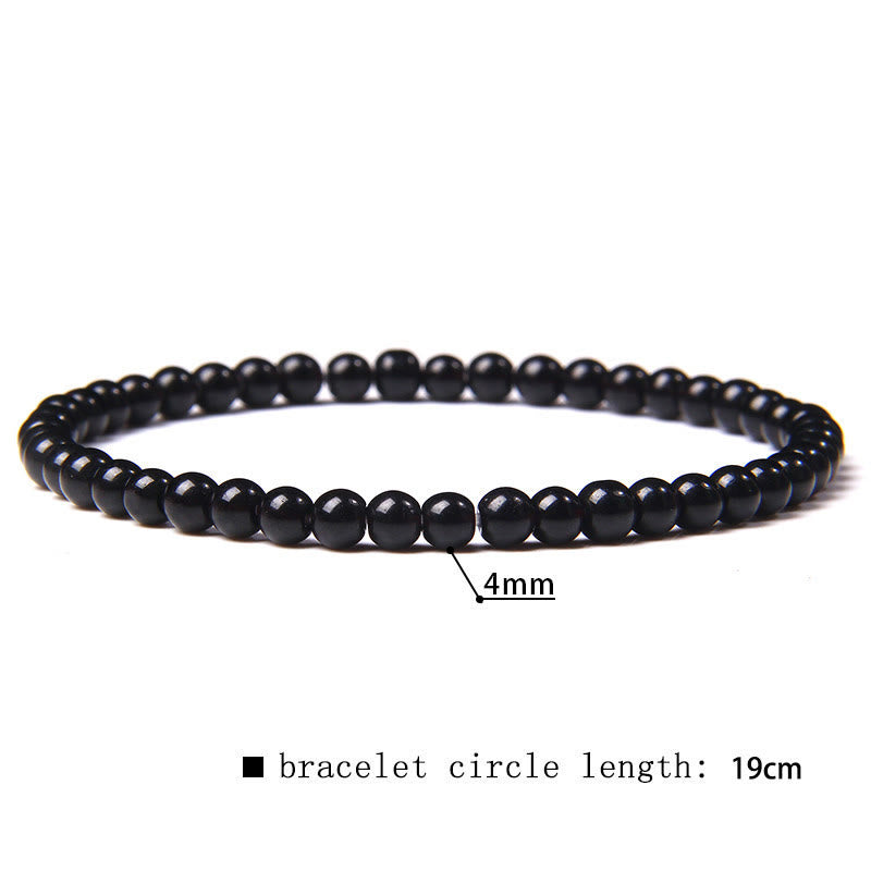 Olivenorma 4mm Natural Stone Beaded Bracelet