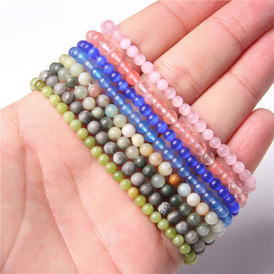 Olivenorma 4mm Natural Stone Beaded Bracelet