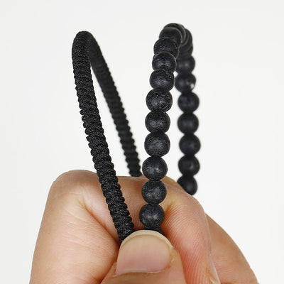 Olivenorma Natural Lava Stone Beads Braided Bracelet