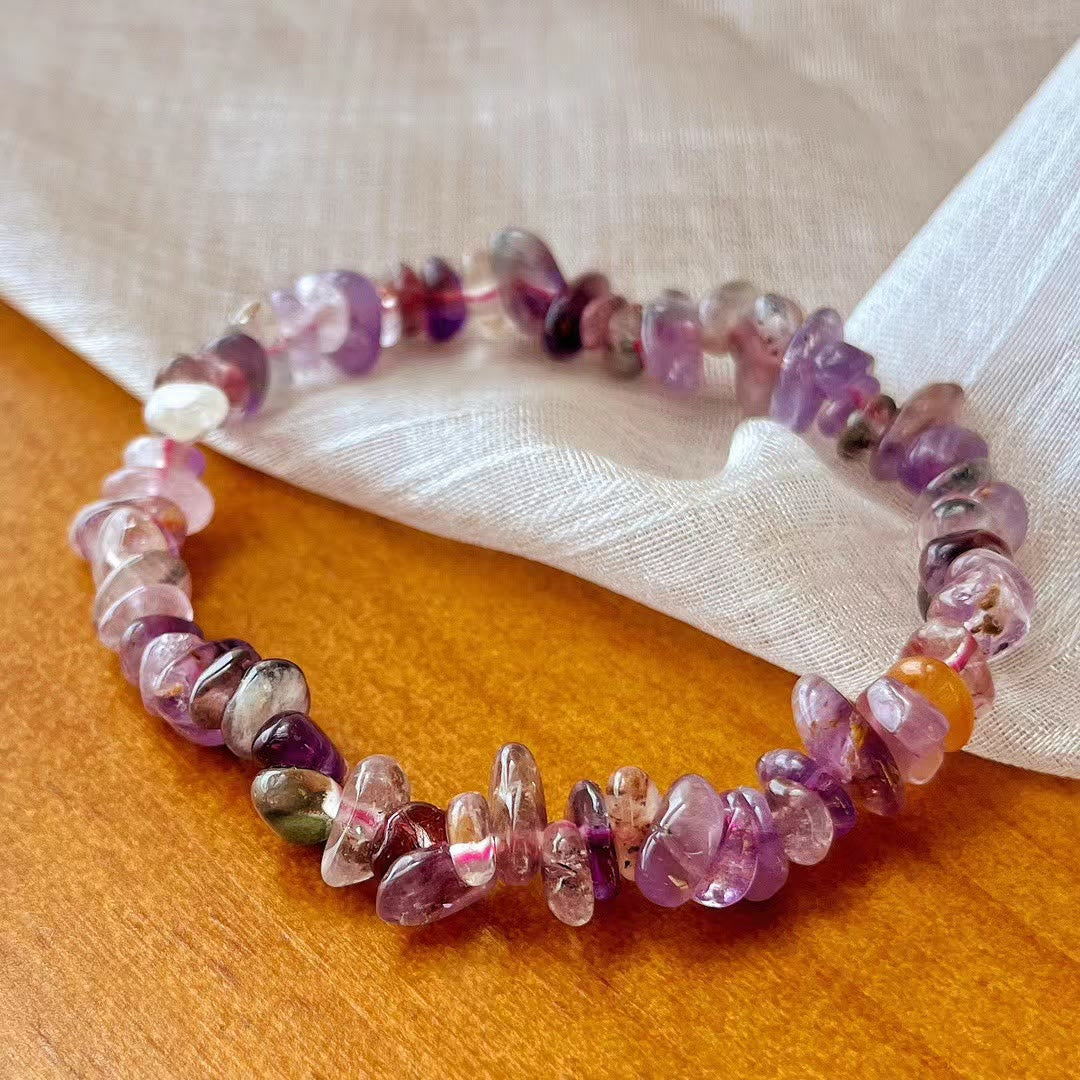 Olivenorma Super Seven Crystal Amethyst Beads Bracelet