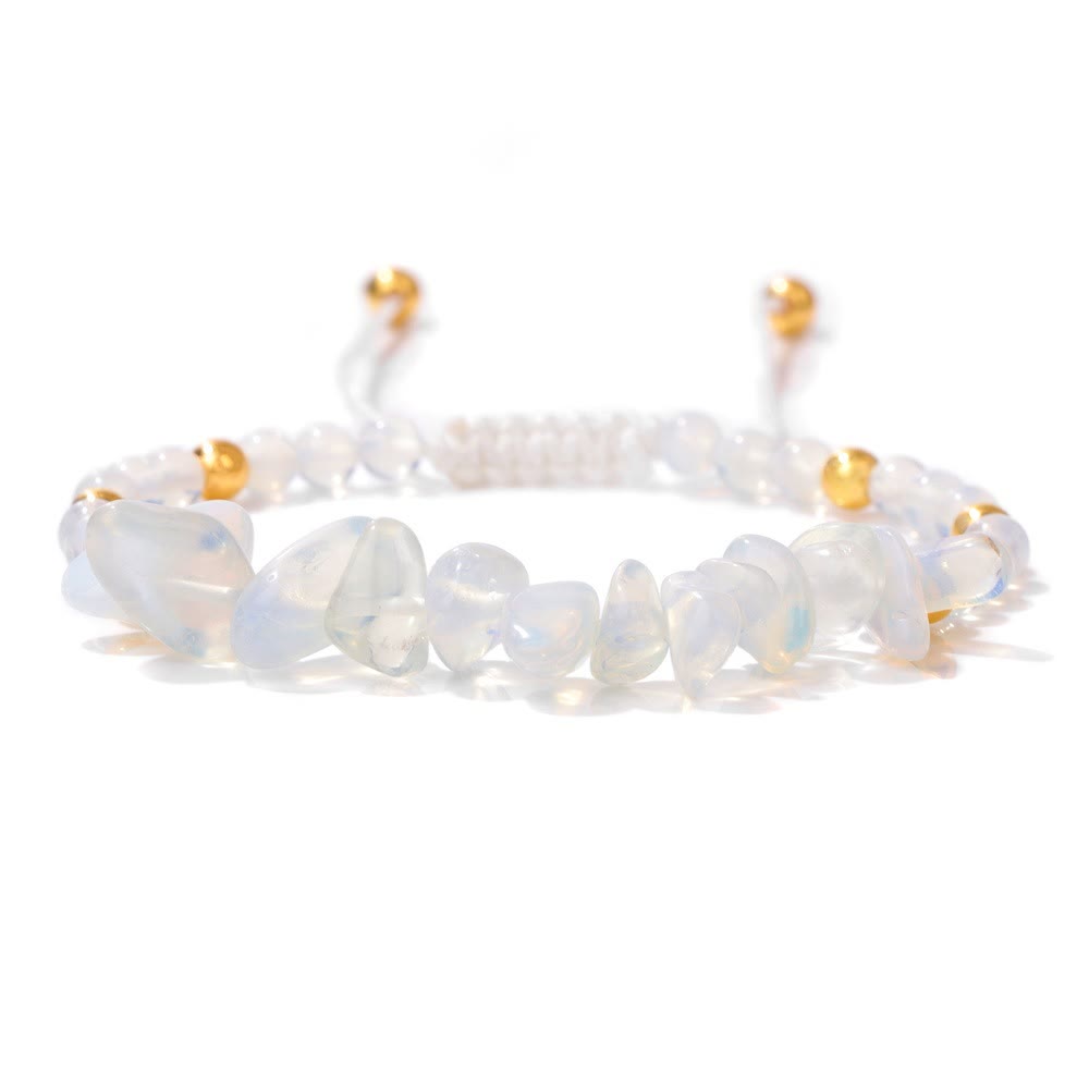 Olivenorma Irregular Natural Stone Beads Drawstring Bracelet