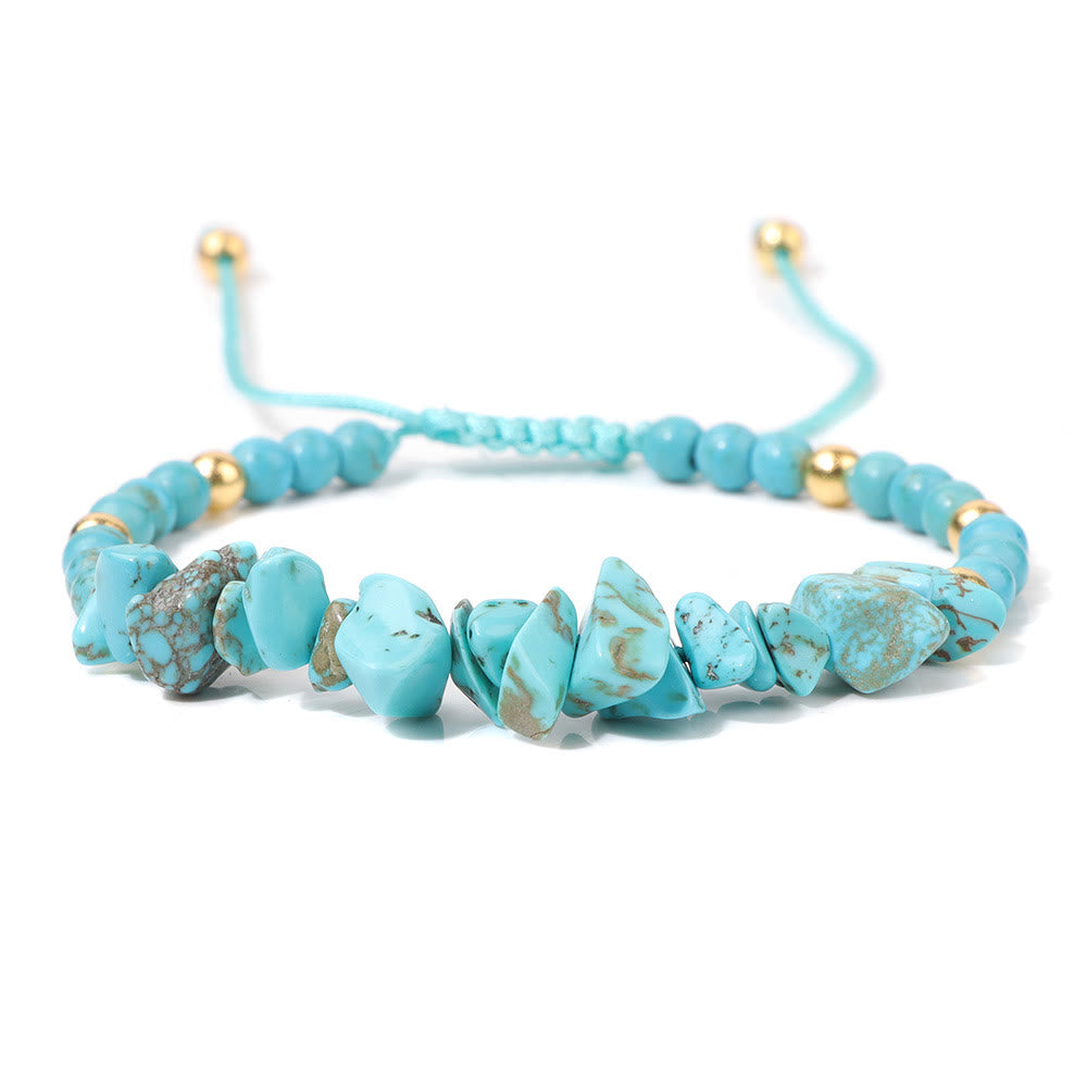 Olivenorma Irregular Natural Stone Beads Drawstring Bracelet