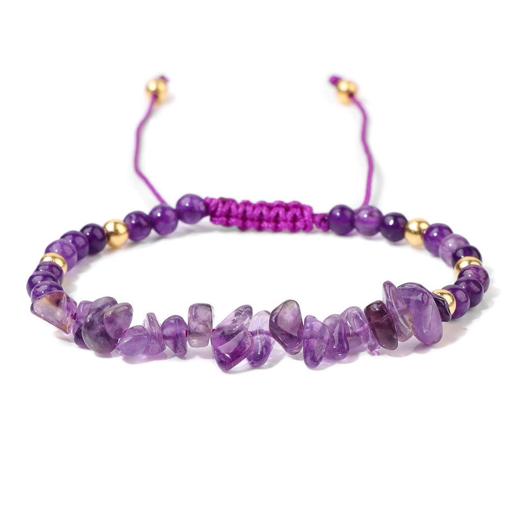 Olivenorma Irregular Natural Stone Beads Drawstring Bracelet