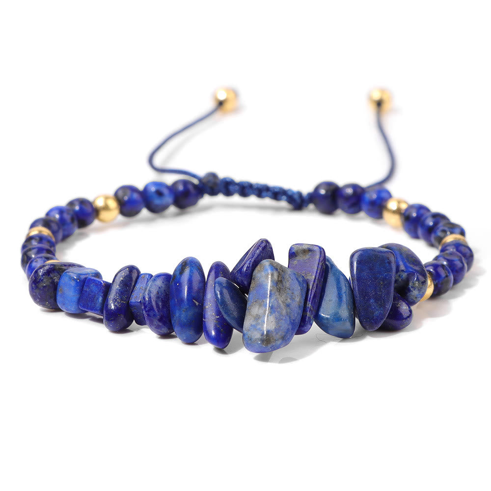 Olivenorma Irregular Natural Stone Beads Drawstring Bracelet