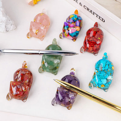 Olivenorma 1Pcs Crystal Epoxy Sleeping Kitten Gemstone Decoration - image 21