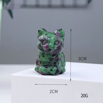 Olivenorma Crystal Epoxy Lucky Cat Gemstone Decoration - image 11