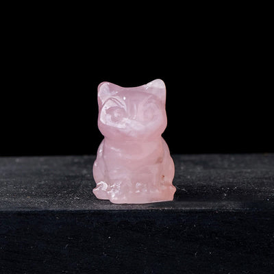 Olivenorma Crystal Epoxy Lucky Cat Gemstone Decoration - image 1