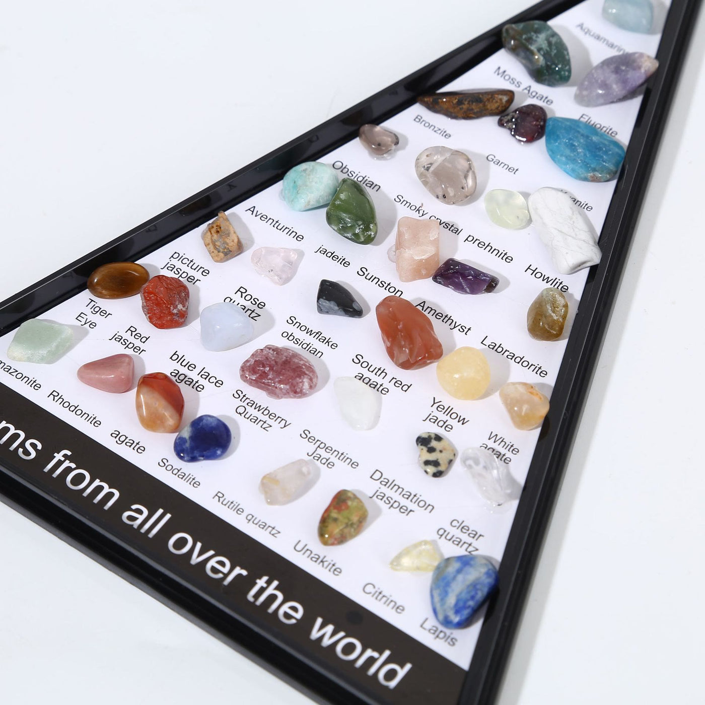 Olivenorma 36 Mineral Specimens Triangular Set Ornament - image 3