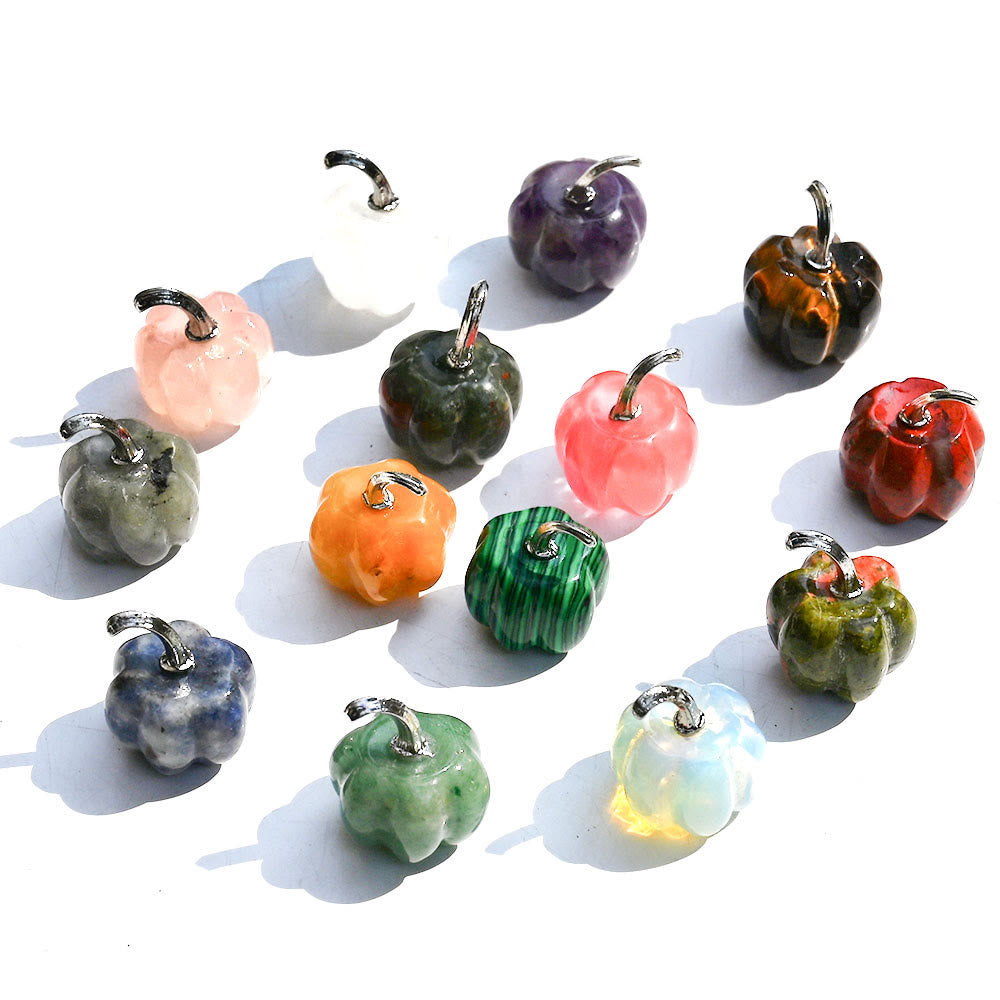 Olivenorma 2cm Natural Crystal Pumpkin Carving Gemstone Decoration - image 34