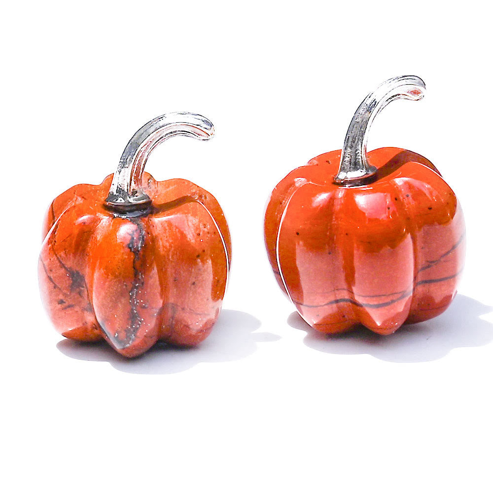 Olivenorma 2cm Natural Crystal Pumpkin Carving Gemstone Decoration