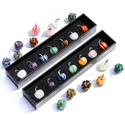 Olivenorma 2cm Natural Crystal Pumpkin Carving Gemstone Decoration - image 39