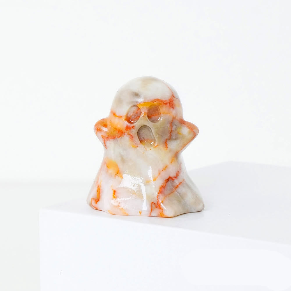 Olivenorma 3cm Natural Crystal Ghost Carving Gemstone Decoration - image 25