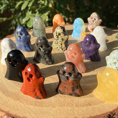 Olivenorma 3cm Natural Crystal Ghost Carving Gemstone Decoration - image 54