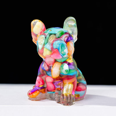 Olivenorma Crystal Epoxy Cute French Bulldog Gemstone Decoration - image 14