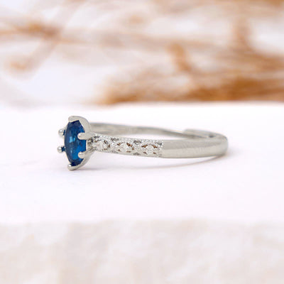 Olivenorma Retro Exquisite Oval Cut Sapphire Ring