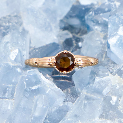 Olivenorma Simple Smoky Quartz Thin Ring