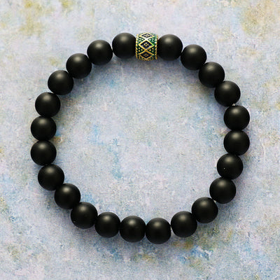 Olivenorma 8mm Natural Stone Beads Yoga Meditation Bracelet