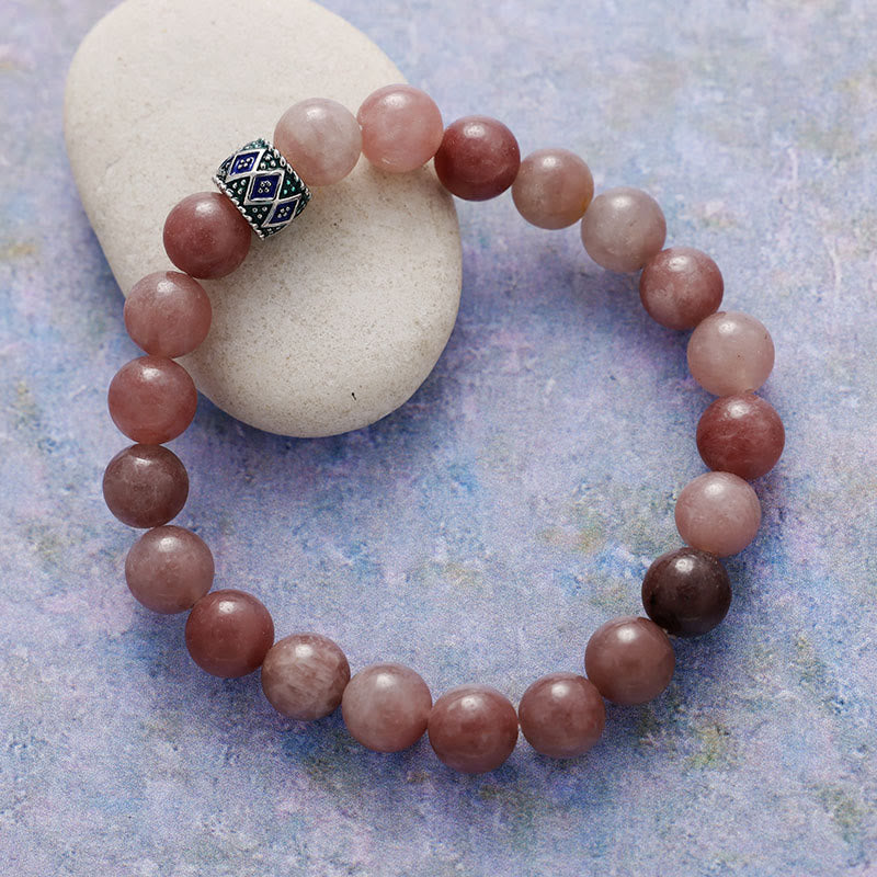 Olivenorma 8mm Natural Stone Beads Yoga Meditation Bracelet