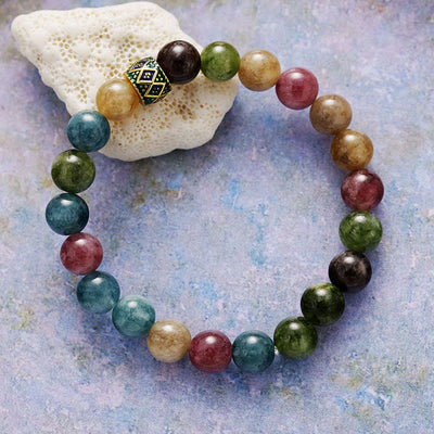 Olivenorma 8mm Natural Stone Beads Yoga Meditation Bracelet