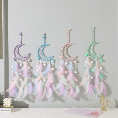 Olivenorma Cute Color Cat Moon And Stars Dream Catcher