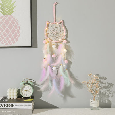 Olivenorma Cute Color Cat Moon And Stars Dream Catcher