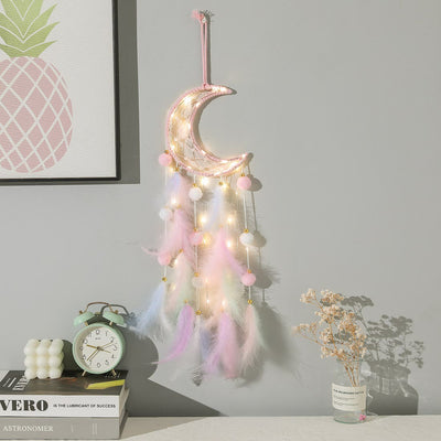 Olivenorma Cute Color Cat Moon And Stars Dream Catcher