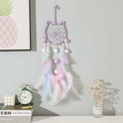 Olivenorma Cute Color Cat Moon And Stars Dream Catcher