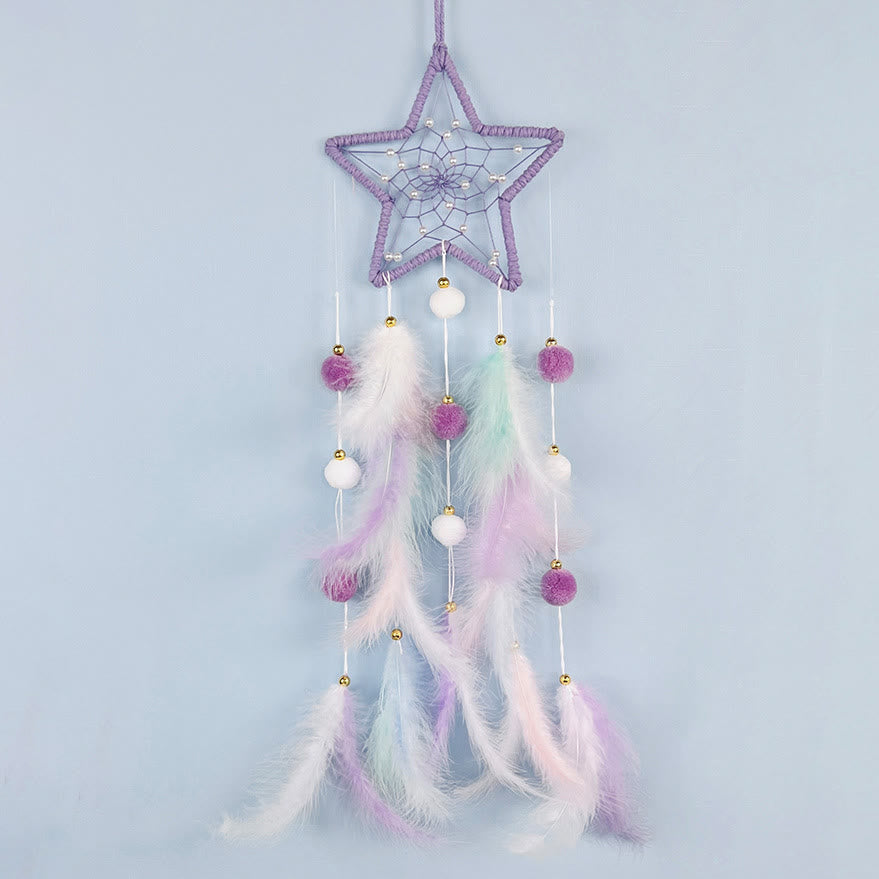 Olivenorma Cute Color Cat Moon And Stars Dream Catcher