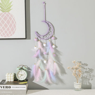 Olivenorma Cute Color Cat Moon And Stars Dream Catcher