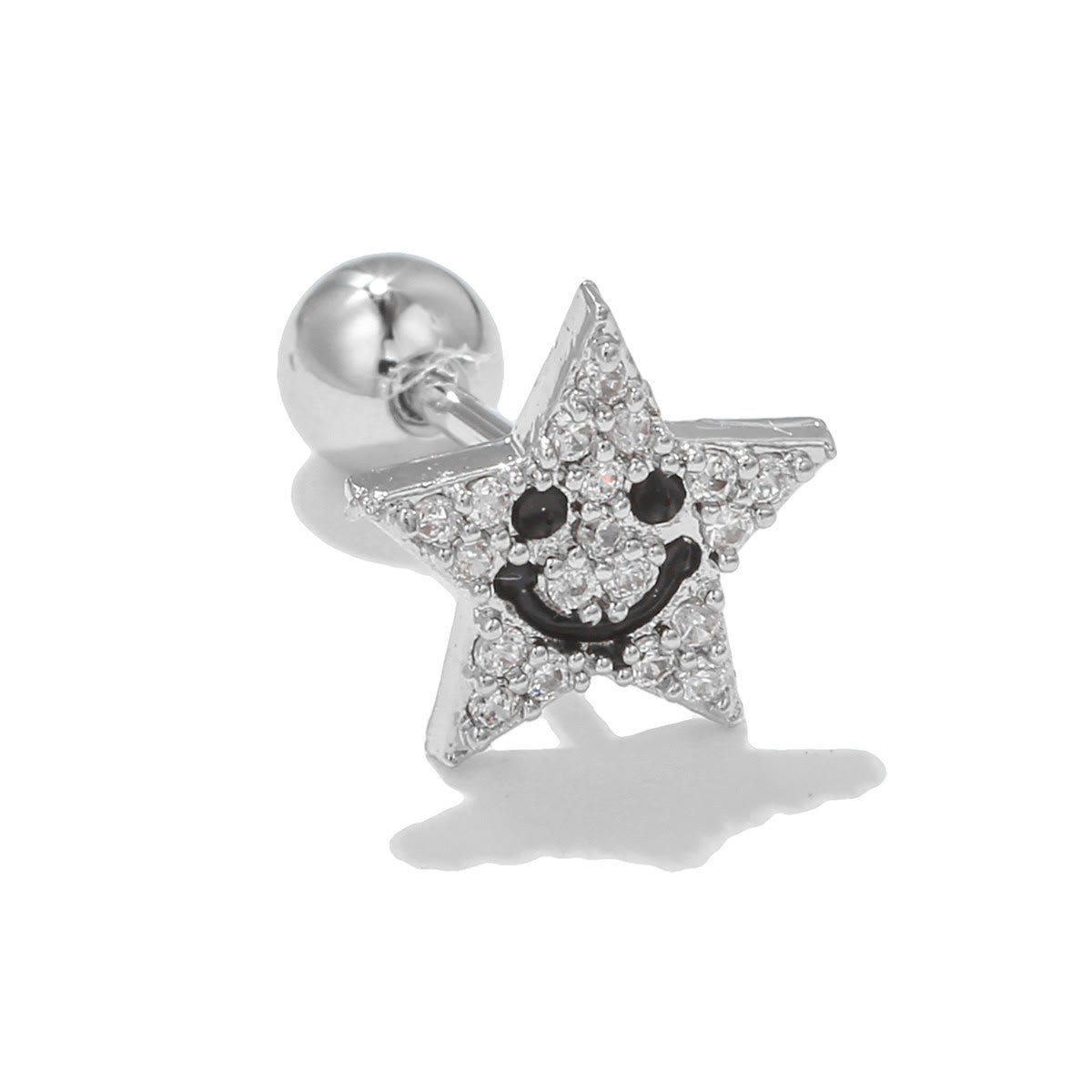Olivenorma Inlaid Zircon Cute Pattern Studs Earrings - Five-pointed Star - image 17