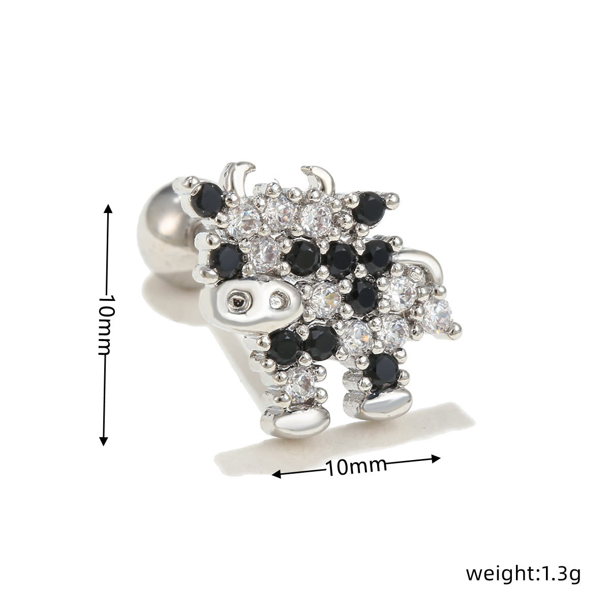 Olivenorma Inlaid Zircon Cute Pattern Studs Earrings - image 16