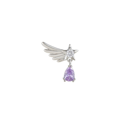 Olivenorma Heart Butterfly Cut Colored Zirconia Earrings - Shooting Star - image 17