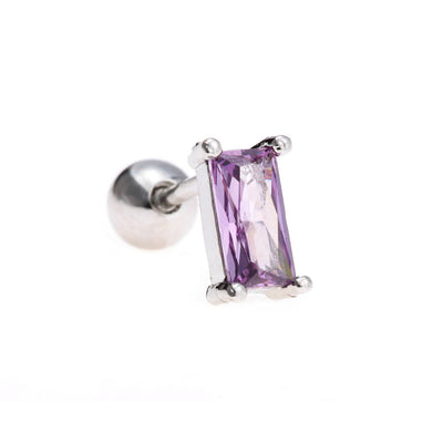 Olivenorma Heart Butterfly Cut Colored Zirconia Earrings - Purple Rectangular Zircon - image 9