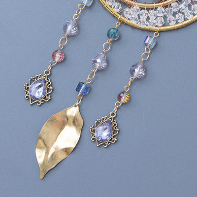 Olivenorma Tree of Life Amethyst Leaf Pendant Wind Chime
