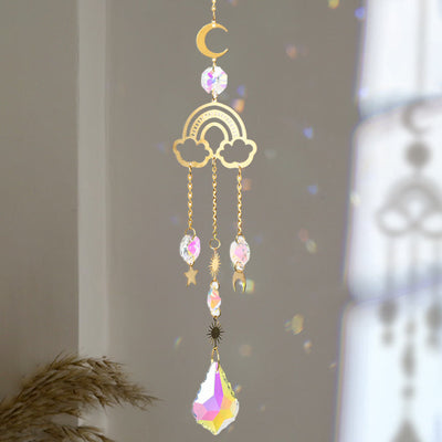 Olivenorma 5Pcs Cloud Rainbow Planet Wind Chime Suncatcher