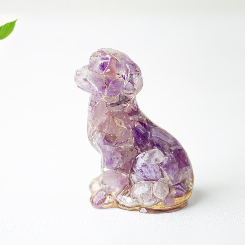 Olivenorma Crystal Gravel Epoxy Labrador Gemstone Decoration - Amethyst - image 2