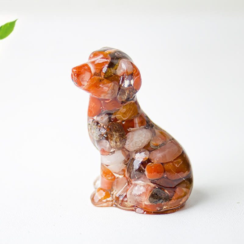 Olivenorma Crystal Gravel Epoxy Labrador Gemstone Decoration - Red Agate - image 28