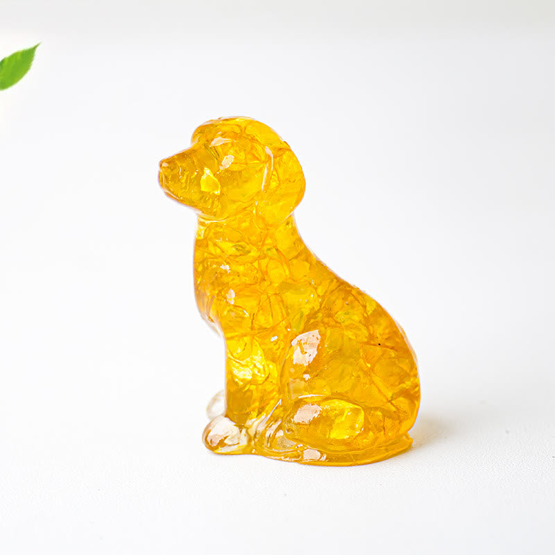 Olivenorma Crystal Gravel Epoxy Labrador Gemstone Decoration - Citrine - image 8