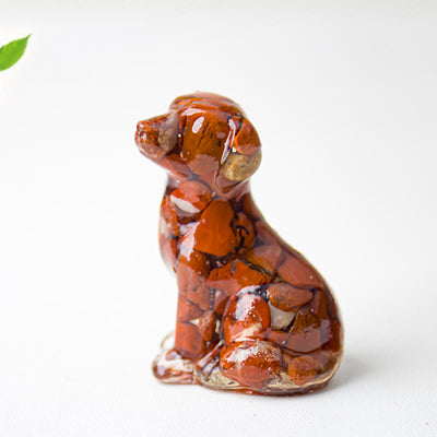 Olivenorma Crystal Gravel Epoxy Labrador Gemstone Decoration - Red Jasper - image 30