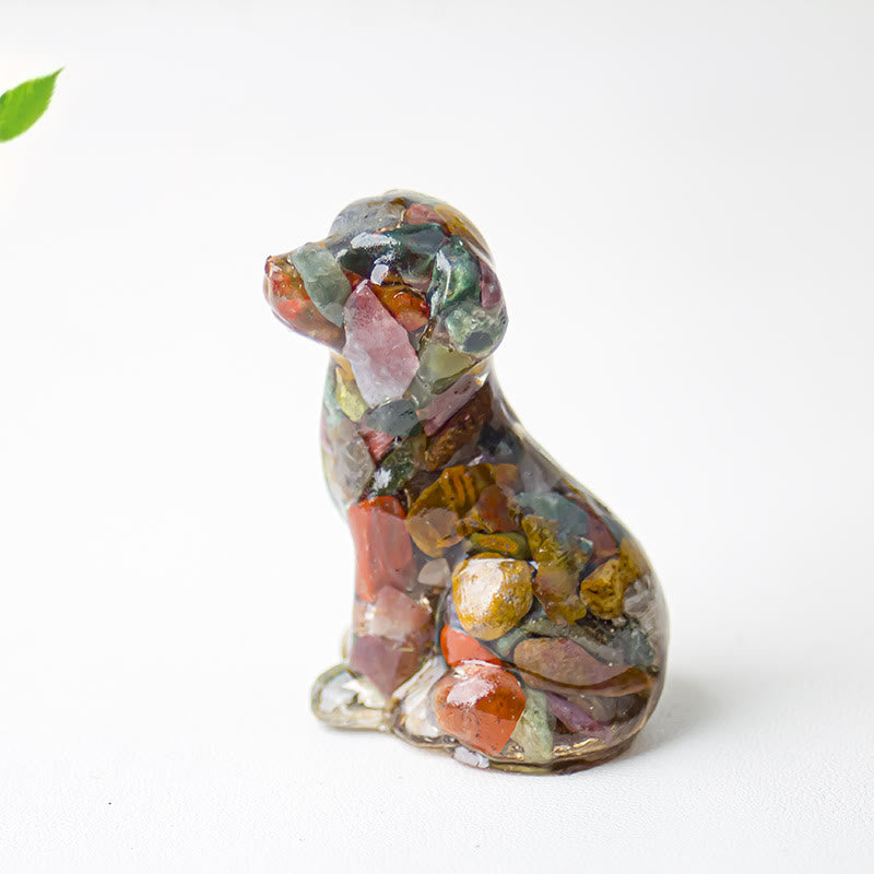 Olivenorma Crystal Gravel Epoxy Labrador Gemstone Decoration - Ocean Jasper - image 48