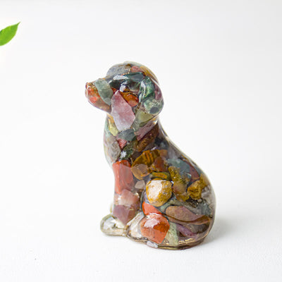 Olivenorma Crystal Gravel Epoxy Labrador Gemstone Decoration - Ocean Jasper - image 48