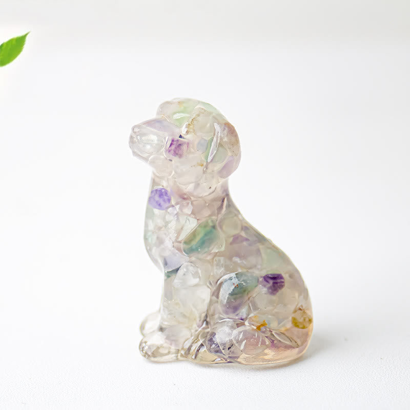 Olivenorma Crystal Gravel Epoxy Labrador Gemstone Decoration - Rainbow Fluorite - image 26