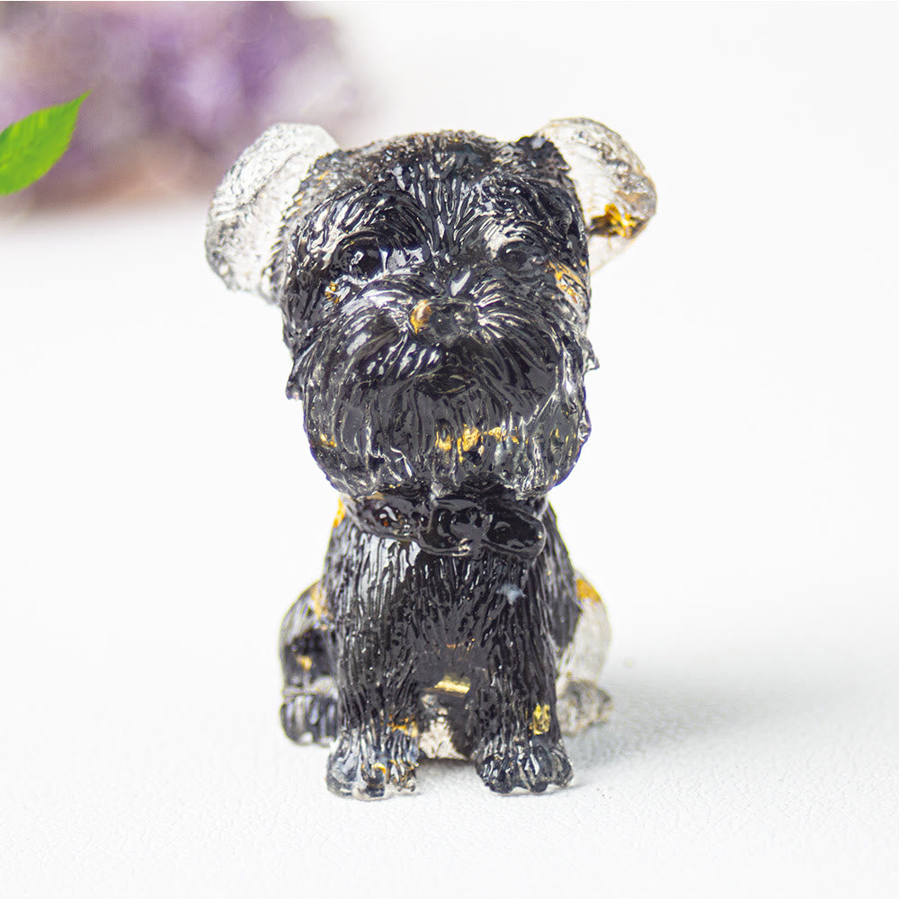 Olivenorma Crystal Gravel Epoxy Schnauzer Gemstone Decoration - Obsidian - image 15